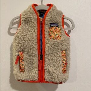 Patagonia Baby Retro-X® Fleece Vest Floral Fleece Vest, 3-6 months
